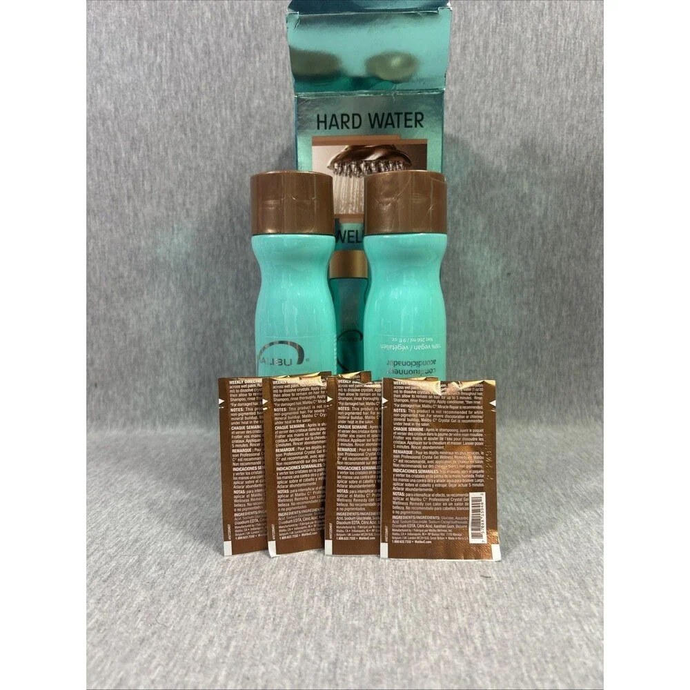 Malibu C Hard Water Wellness Kit,  Shampoo 9 oz, Conditioner 9 oz, 4 Wellness Pk - Picture 14 of 15